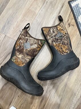 Muck Boot Kids' Camo Neoprene Rain Boots - Brown/Black